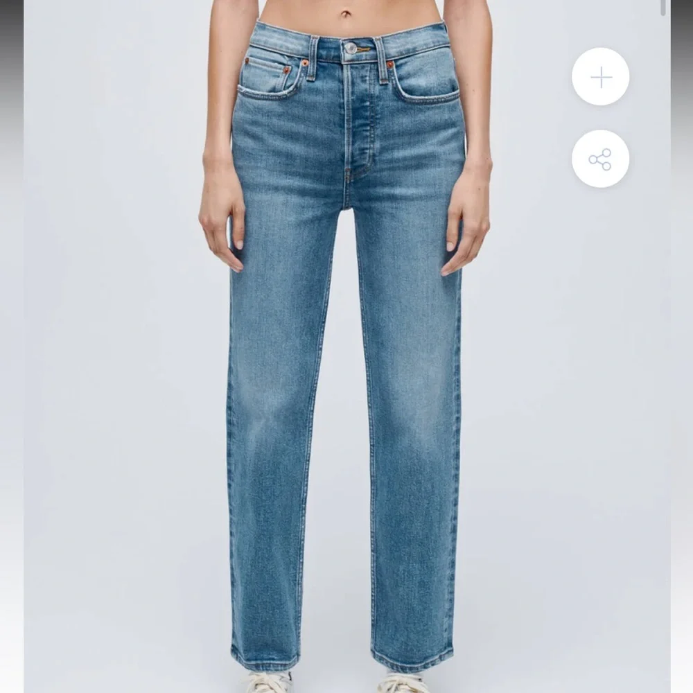 RE/DONE Comfort Stretch High Rise Stove Pipe Jeans - Picture 1 of 10